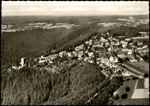 Bad Teinach-Zavelstein Luftaufnahme Zavelstein im Schwarzwald 1967