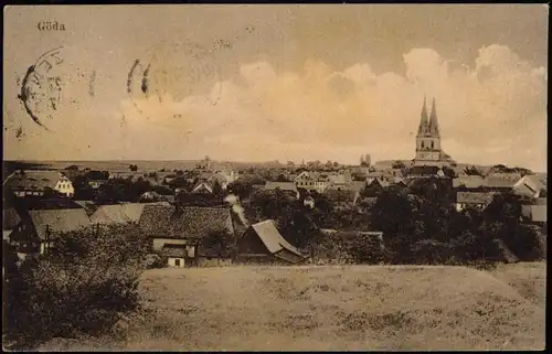 Ansichtskarte Göda Hodźij Blick auf die Stadt b. Bautzen 1927