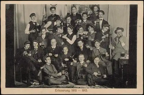 Kassel Cassel Burschenschaften / Studentenverbindungen Gruppenbild 1910- 1913