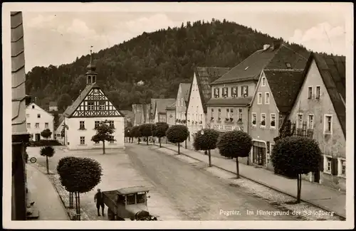 Ansichtskarte Pegnitz (Oberfranken) Straßenpartie, LKW Schloßberg 1937