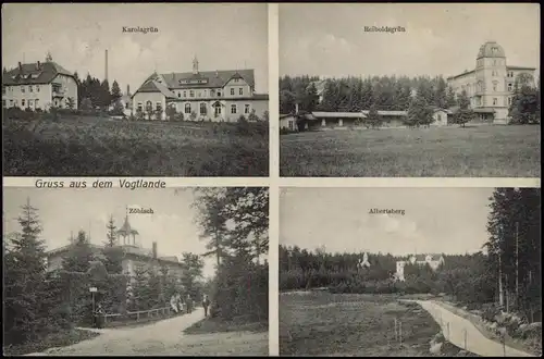 Bad Reiboldsgrün (Vogtland) Karolagrün Zöbisch Albertsberg 4 Bild 1909