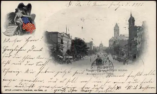 Postcard Washington D.C. Pennsylvania Avenue 1901
