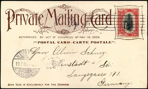 Postcard Washington D.C. Pennsylvania Avenue 1901
