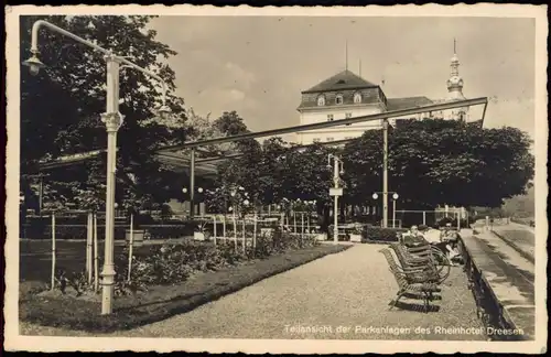 Bad Godesberg-Bonn Teilansicht der Parkanlagen des Rheinhotel Dreesen 1936