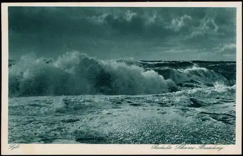 Ansichtskarte Sylt Seestudie Schwere Brandung Insel Sylt 1928