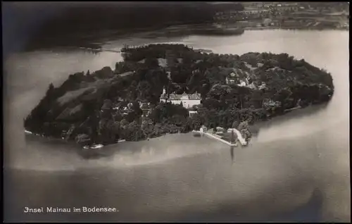 Ansichtskarte Konstanz Luftbild Insel Mainau 1923
