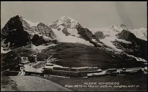 Scheidegg KLEINE SCHEIDEGG Eiger Mönch Bahnstation Fotokarte 1925