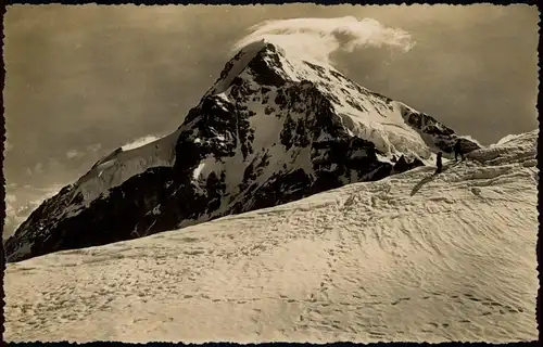 Lauterbrunnen JUNGFRAUJOCH und der Mönch Bergsteiger Fotokarte 1929