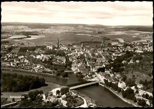 Ansichtskarte Donauwörth Panorama-Gesamtansicht 1960