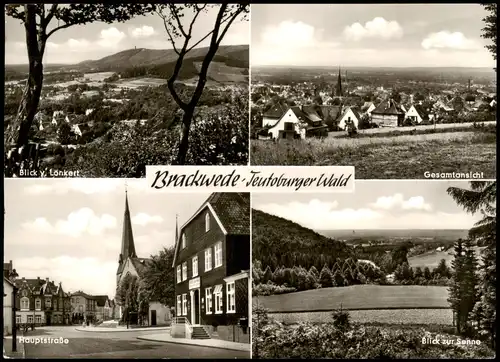 Brackwede-Bielefeld Ortsansichten Mehrbildkarte Ort im Teutoburger Wald 1967