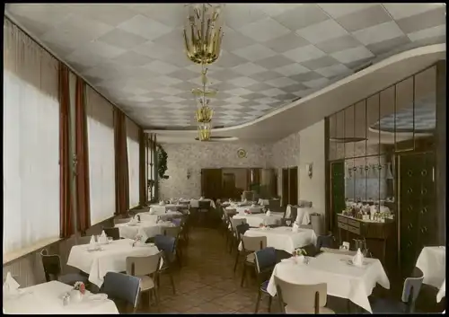 Selb (Bayern) Parkhotel Franz Heinrichstraße 29 Restaurant-Café Innen 1957