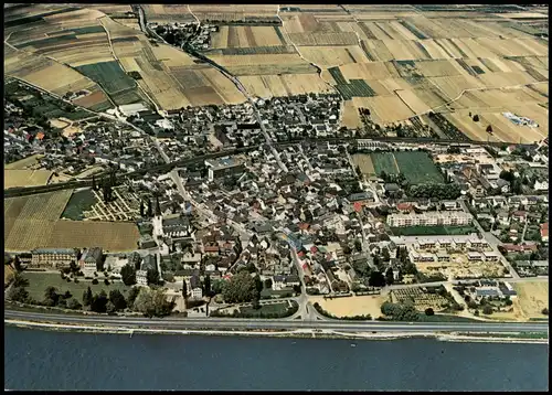 Erbach (Rheingau)-Eltville am Rhein Luftbild Gesamtansicht vom Flugzeug aus 1975