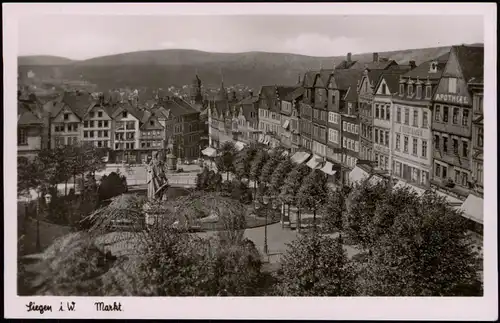 Ansichtskarte Siegen Marktplatz 1937