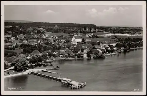 Ansichtskarte Hagnau (Bodensee) Luftbild Stadt Hafen 1930