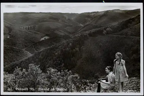 Ansichtskarte Boppard Mädchen - Almblick Mühltal 1931