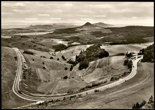 Ansichtskarte Engen (Lk Konstanz) HEGAUBLICK Baden Luftaufnahme 1960