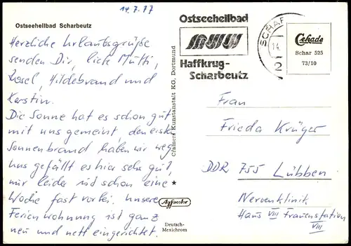 Ansichtskarte Scharbeutz Ostseeheilbad, Ortsansicht 1977/1973