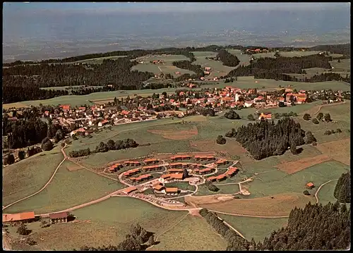 Scheidegg Luftaufnahme Feriendorf des Erholungswerkes der DBP e.V. 1982