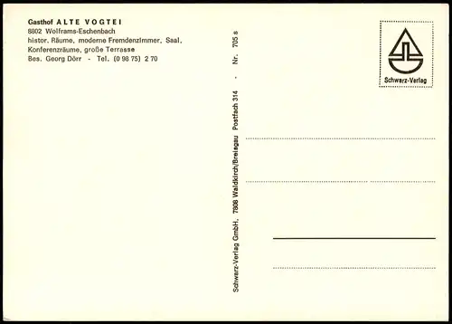 Wolframs-Eschenbach Mehrbild-AK Gasthof Alte Vogtei ehem. „Deutsches Haus" 1975