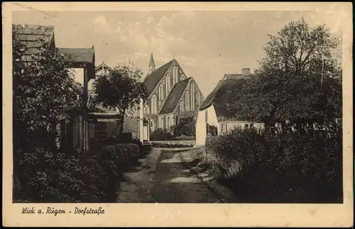 Ansichtskarte Wiek (Rügen) Dorfstrasse 1936
