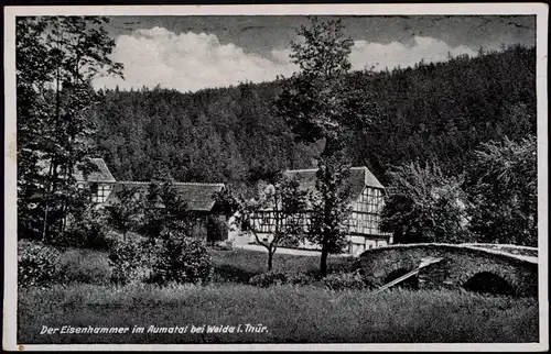 Ansichtskarte Weida (Thüringen) Der Eisenhammer im Aumatal 1954