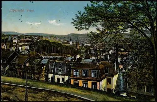 Ansichtskarte Elberfeld-Wuppertal Häuser vom Hang 1914