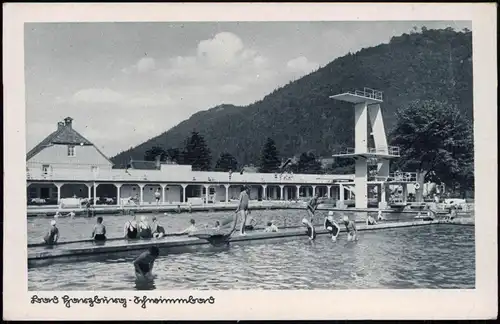 Ansichtskarte Bad Harzburg Schwimmbad Sprungturm 1933