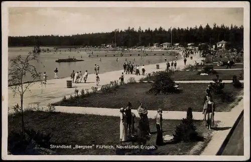 Neustädtel-Schneeberg (Erzgebirge) Strandbad am Neustädter See 1937