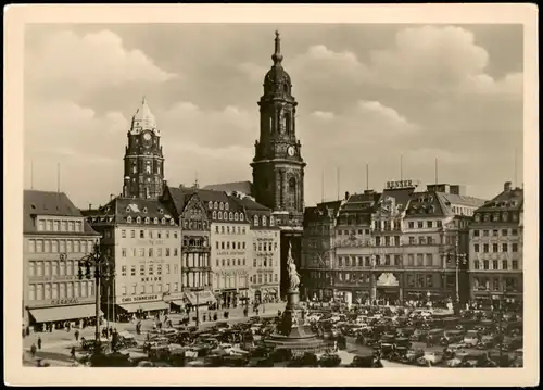Ansichtskarte Innere Altstadt-Dresden Altmarkt vor der Zerstörung 1940/1956
