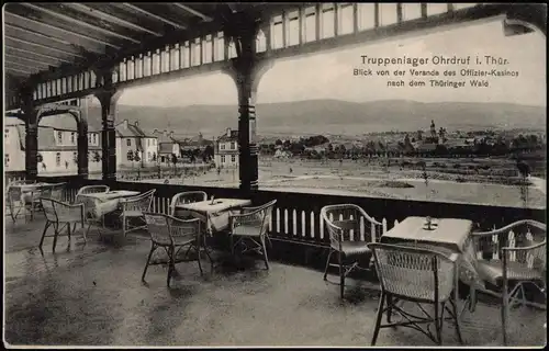 Ansichtskarte Ohrdruf Blick von der Veranda des Offizier-Kasinos 1914