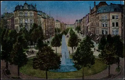 Ansichtskarte Köln Barbarossaplatz u. Hohenzollernring 1914 Luna