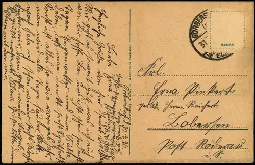 Postcard Görbersdorf in Schlesien Sokołowsko Unteres Dorf 1926