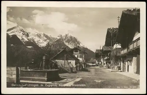 Ansichtskarte Garmisch-Partenkirchen Frühlingstrasse 1935