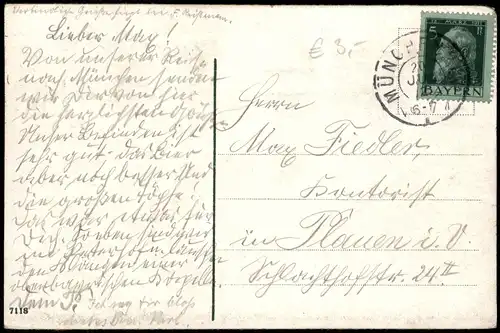 Ansichtskarte München Partie am Prinz-Regenten-Theater 1910