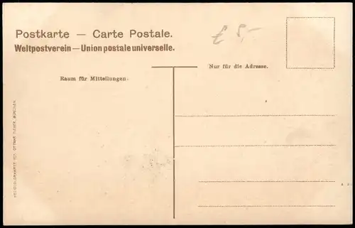 Ansichtskarte München Altes Rathaus HELIOCOLORKARTE 1910