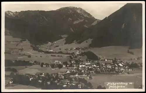 Ansichtskarte Ruhpolding Panorama-Ansicht 1927   gelaufen mit Stempel RUHPOLDING