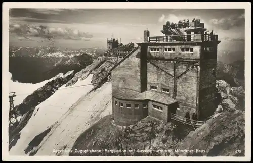 Garmisch-Partenkirchen Bayrische Zugspitzbahn Bergstation am Münchener Haus 1940