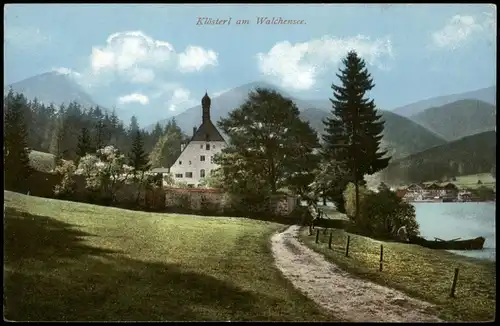 Ansichtskarte Kochel am See Klösterl am Walchensee 1910