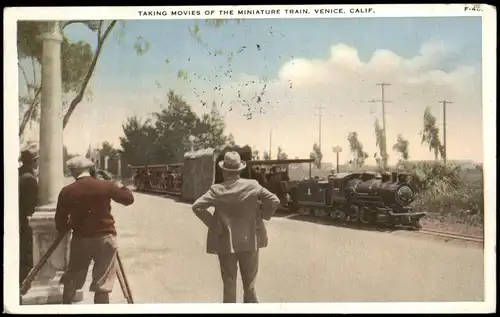 Venice California Los Angeles  THE MINIATURE TRAIN, VENICE, CALIFORNIA 1928
