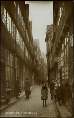 Ansichtskarte Hamburg Kornträgergang - Kinder Tabakwarenhandling Kinder 1928