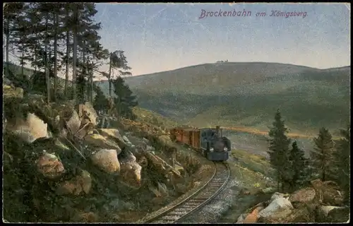 Ilsenburg (Harz) Brockenbahn (Brocken Bergbahn) am Königsberg 1923