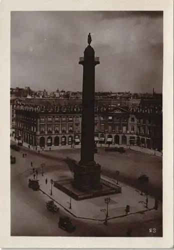 Sammelkarte Paris La Place Vendome, Oldtimer 1940