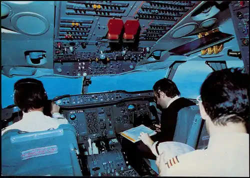 Ansichtskarte  Flugzeug Airplane Avion Airbus A 300 Cockpit B 4 1986