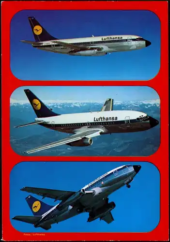 Ansichtskarte  Flugzeug Airplane Avion Lufthansa Boeing B 737 D 3 Bild 1985