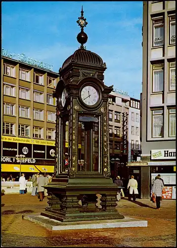 Ansichtskarte Hannover Kröpcke-Uhr, Geschäfte 1988