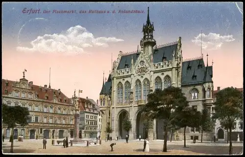 Ansichtskarte Erfurt Fischmarkt 1922