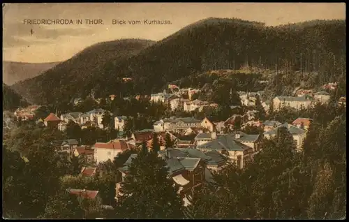 Ansichtskarte Friedrichroda Blick vom Kurhaus 1929