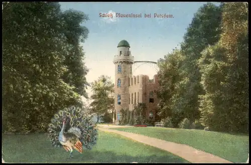 Ansichtskarte Potsdam Schloß Pfaueninsel bei Potsdam 1910