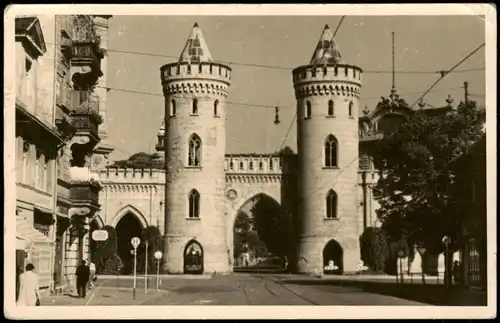 Ansichtskarte Potsdam Nauener Tor Straßen Partie zur DDR-Zeit 1958