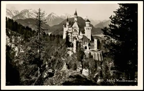 Ansichtskarte Schwangau Schloss Neuschwanstein (Castle) Gesamtansicht 1953